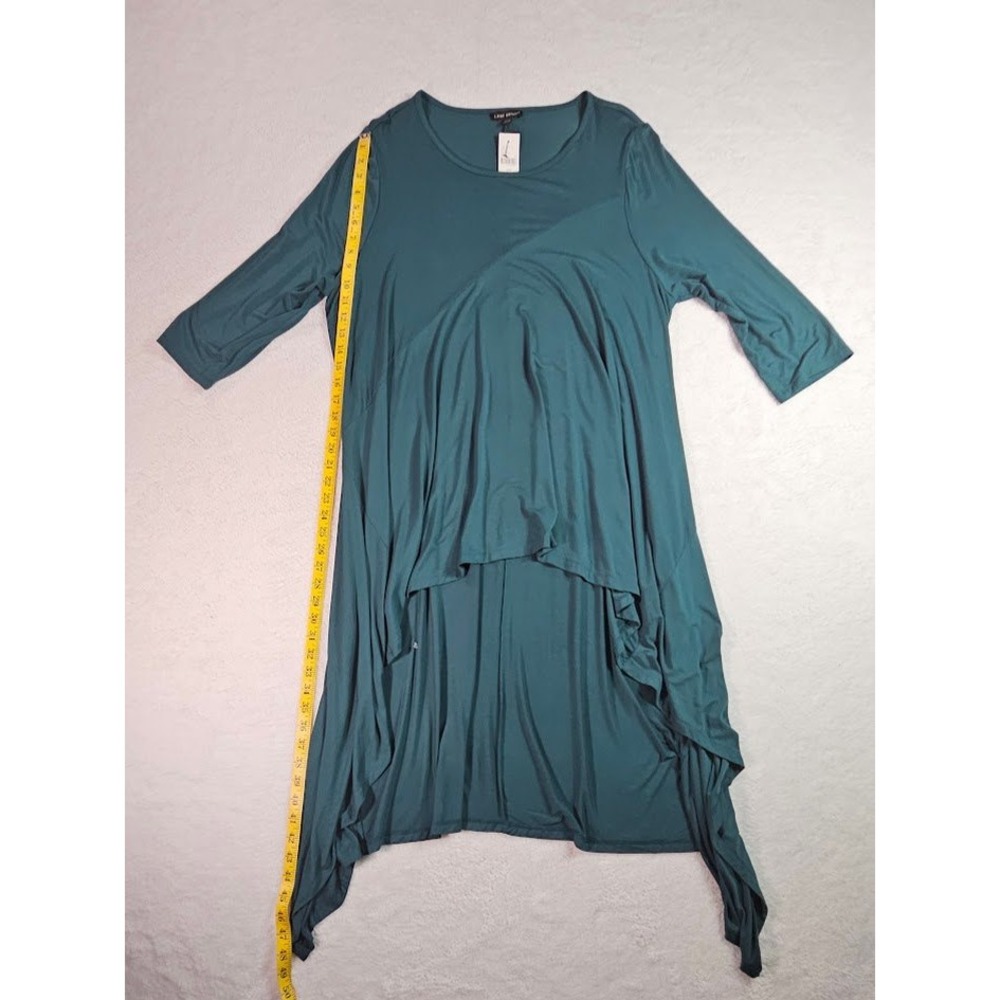 Lane Bryant Teal High Low Sharkbite Hem Knit Dress Plus Size 18/20 NWT - Picture 5 of 10